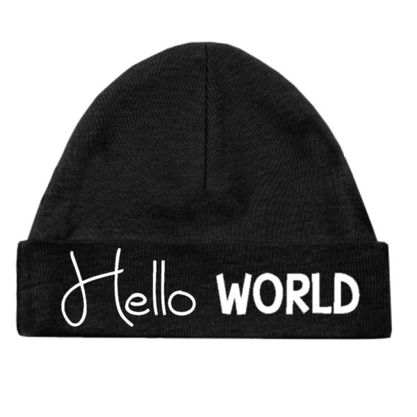baby mutsje hello world 1