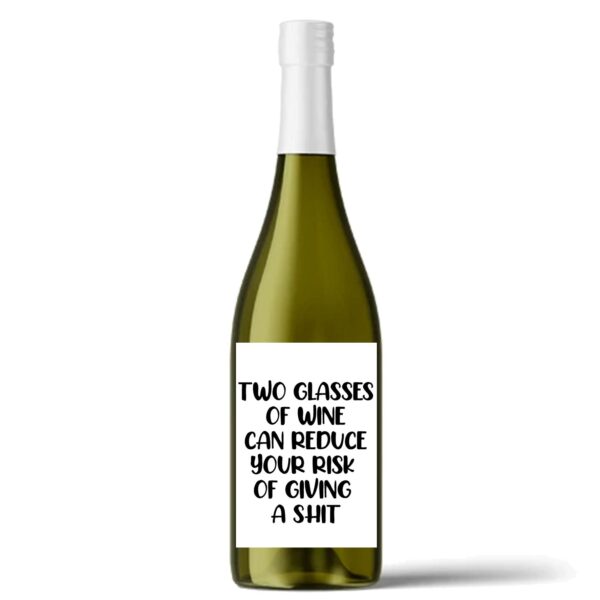Wijnetiket two glasses