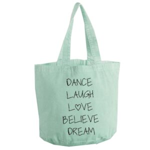 rote canvas tas dance laugh love dream believe