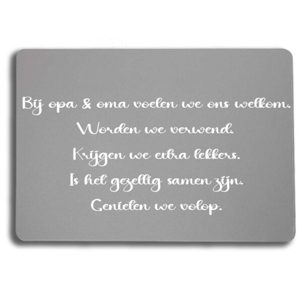placemat welkom